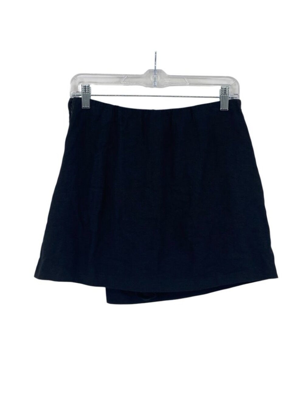 Abercrombie & Fitch Black Scarlett Mini Skort Ultra High Rise Linen Blend Size M - Picture 2 of 10